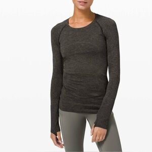 Lululemon Swiftly Tech Long Sleeve 2.0 army green black